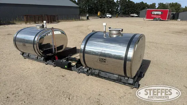 (2) Chem Farm SS saddle tanks