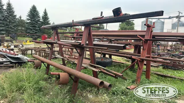 Metal rack w/contents