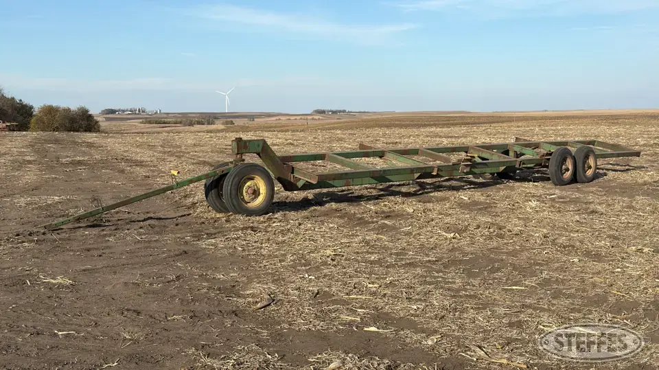 Shop-built tandem axle header trailer