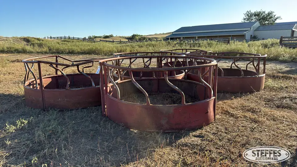(5) Tarter bale feeders Feeders and Bunk