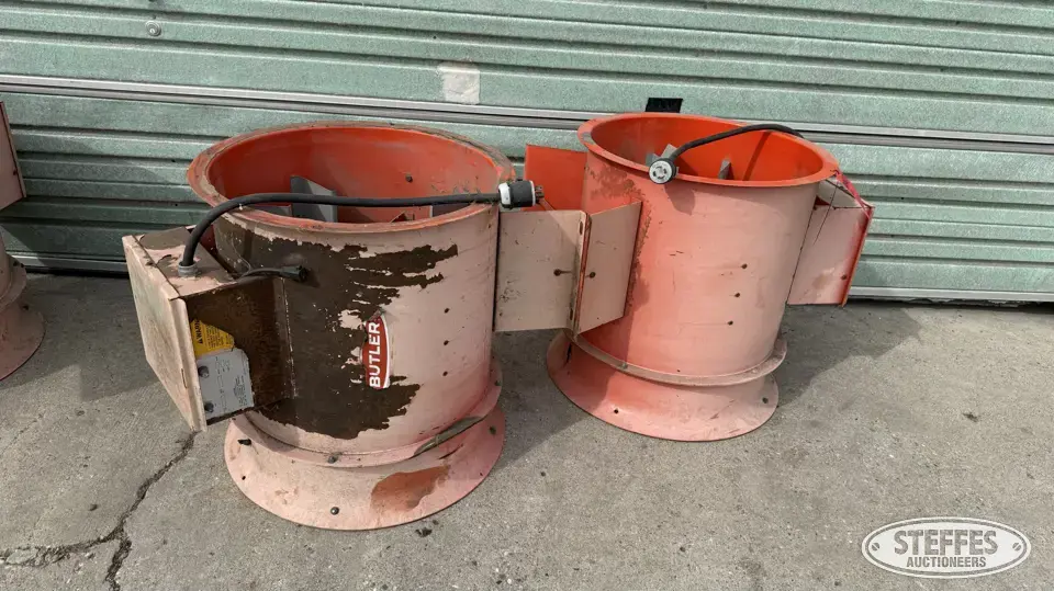 (2) Butler axial fans