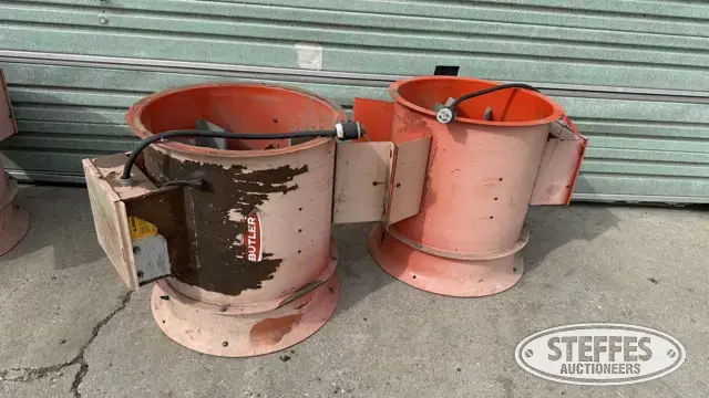 (2) Butler axial fans