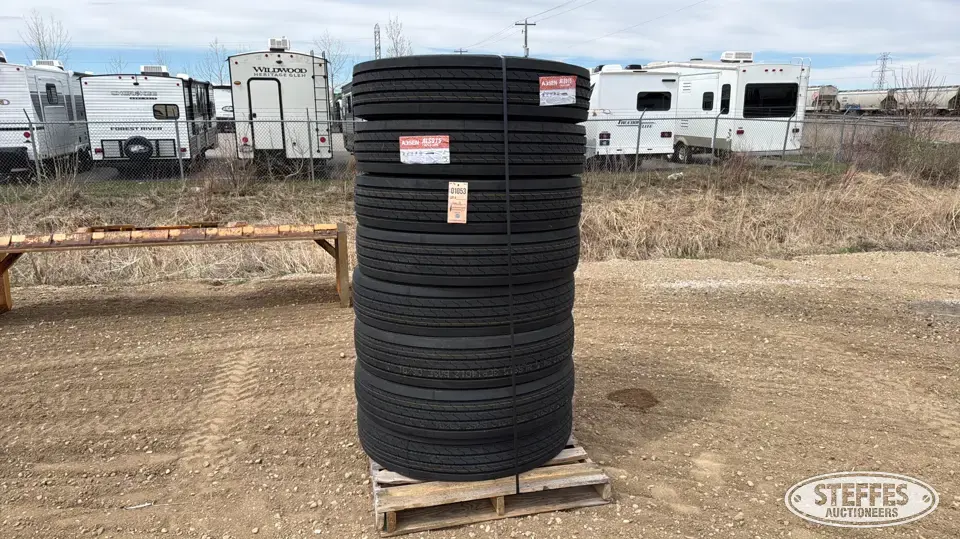 (8) Aosen ALS915 11R24.5 truck tires