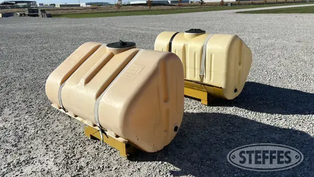 (2) Ag-Chem Poly Saddle Tanks