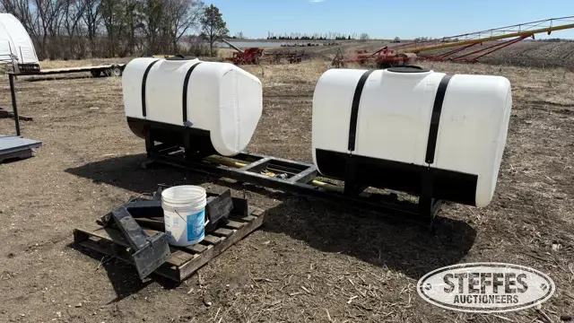 (2) Ace Roto-Mold poly saddle tanks