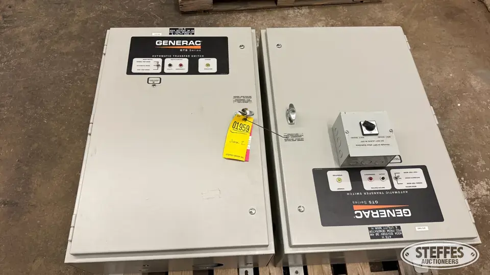 (2) Generac GTS automatic transfer switches Generators 10-249.9 kW