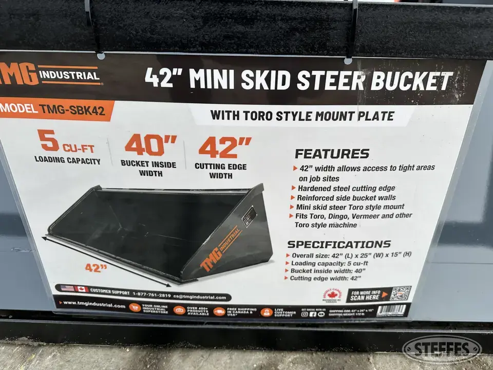 2023 TMG SBK42 Skid Steer Bucket