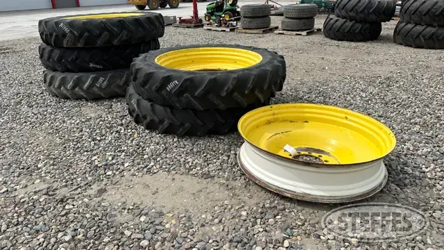 (5) Goodyear 380/90R50 tires & wheels