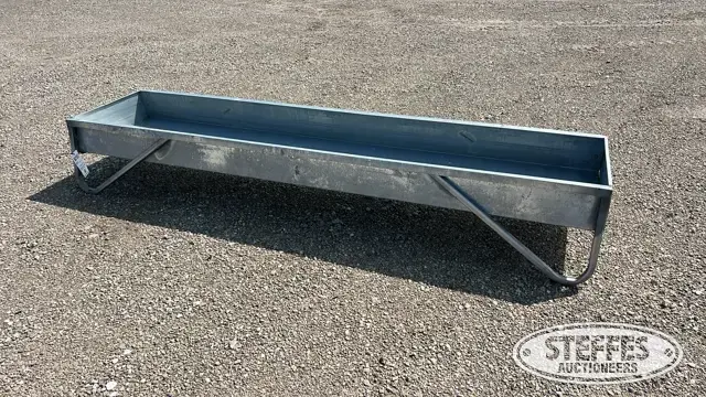 10'x26" galvanized feed bunk