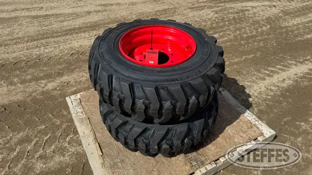 (2) Beaver 12-16.5 skid steer tires