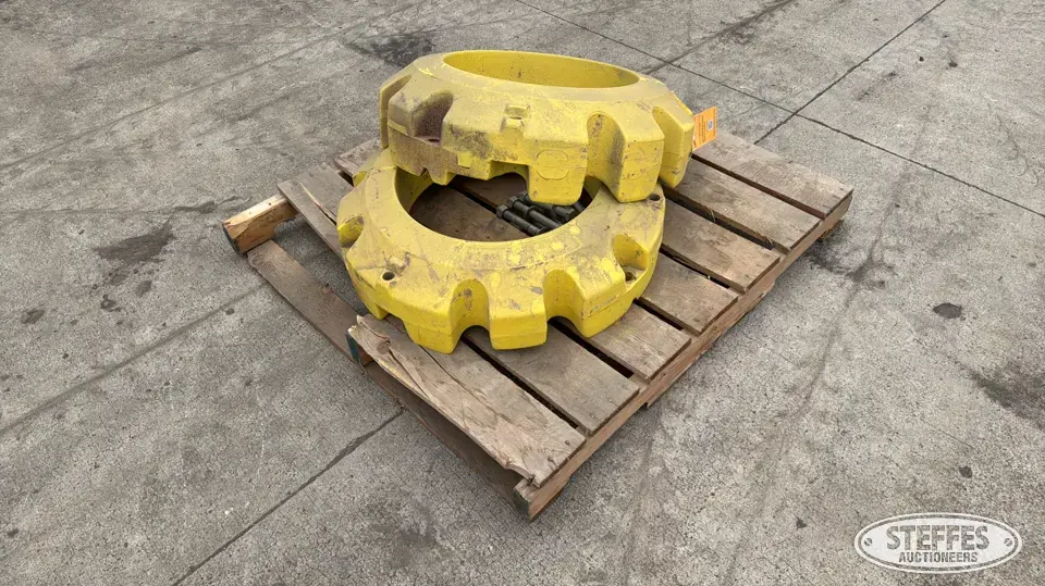 (2) John Deere wheel weights Farm Support Item