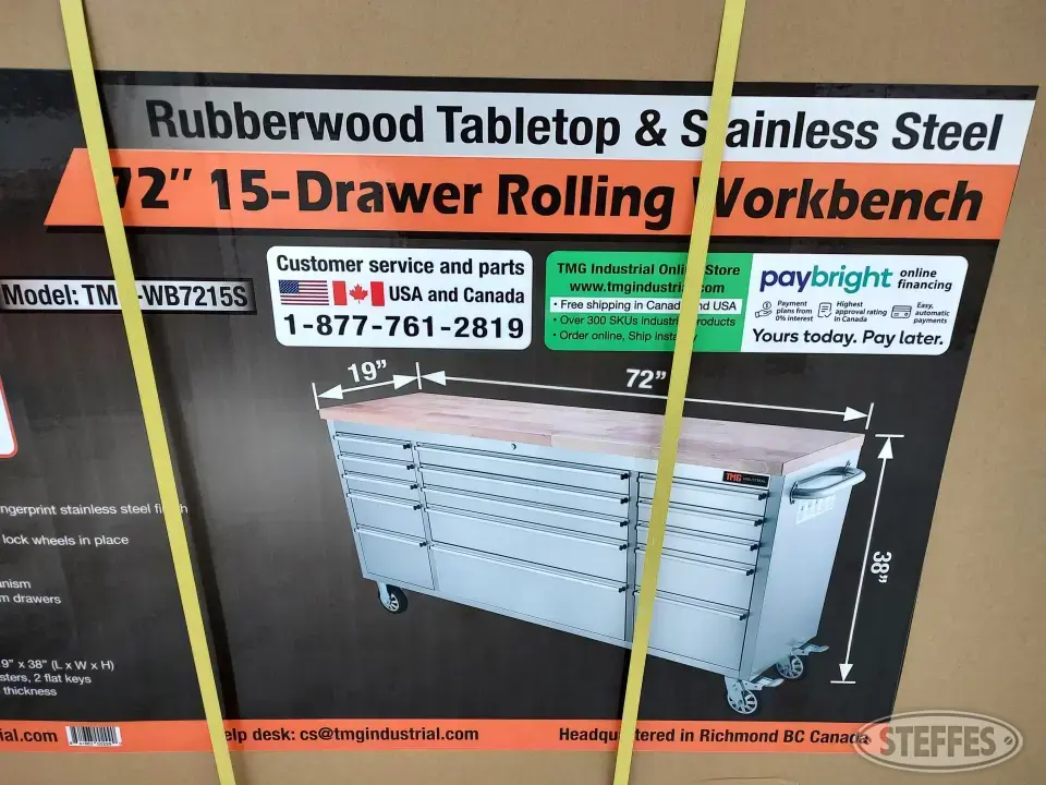 2022 TMG WB7215S Storage and Bench
