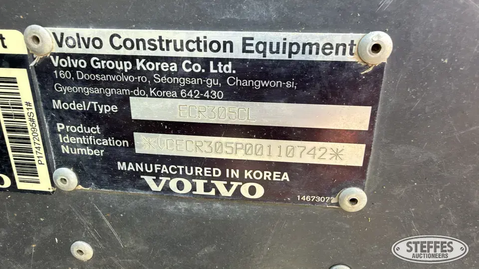 2017 Volvo ECR305CL Excavator