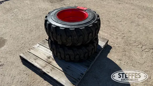 (2) Beaver 12-16.5 skid steer tires