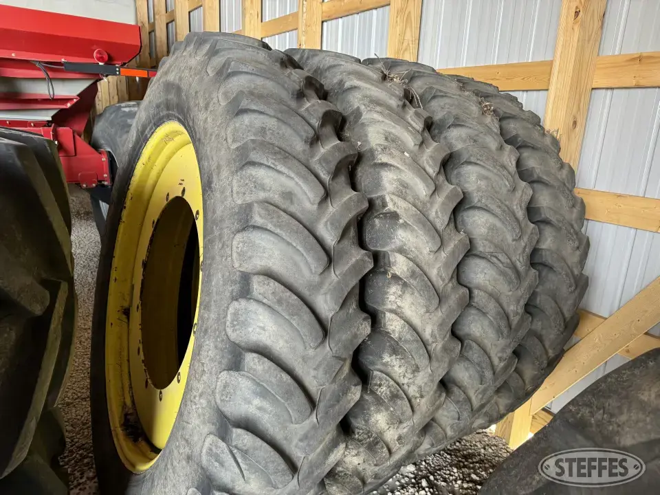 (4) 380/105R50 Firestone Radial 9100 tires Tractor-Implement Tire