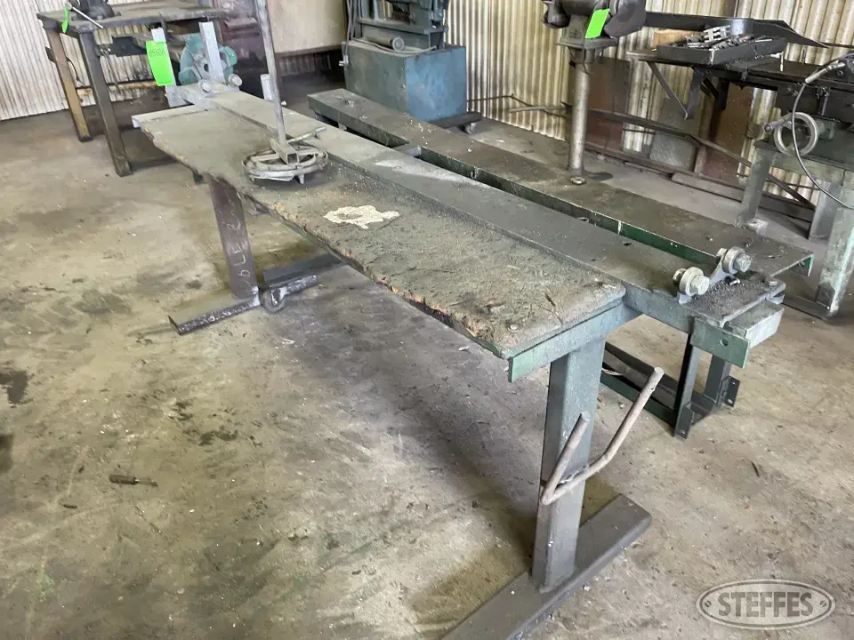 Shop-built welding/fabrication table Storage and Bench