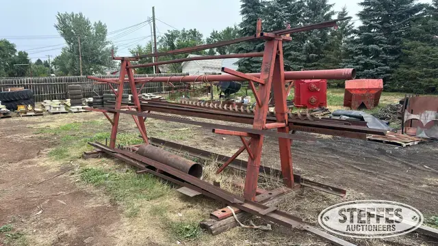 Metal rack w/contents