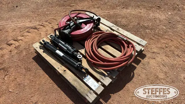 Air hose, hose reel, hyd. cylinders