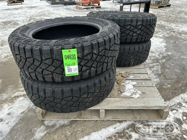 (4) Goodyear Wrangler LT265/60R20 tires