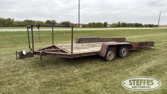 Shop-built tandem axle equipment trailer