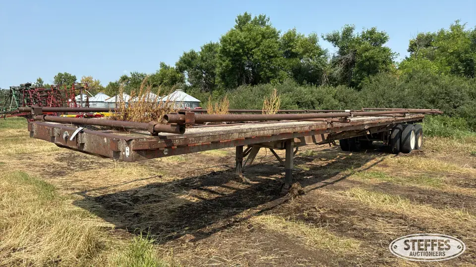Tandem axle semi flatbed trailer