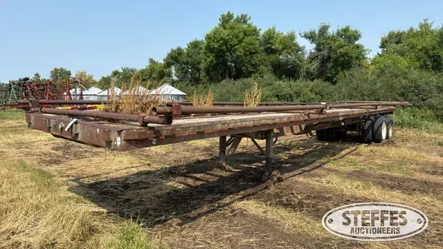 Tandem axle semi flatbed trailer