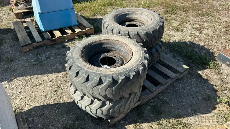(4) Titan 10-16.5 skid steer tires Construction Equipment Tire
