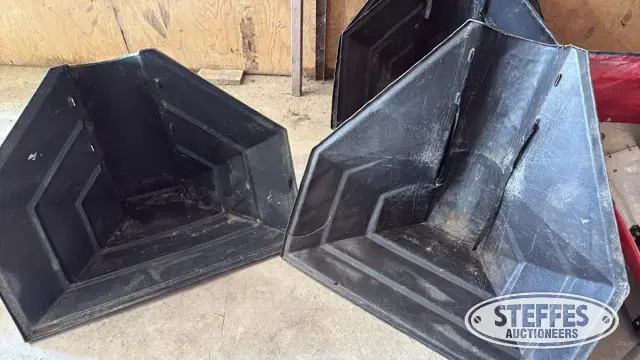 (2) poly auger hoppers