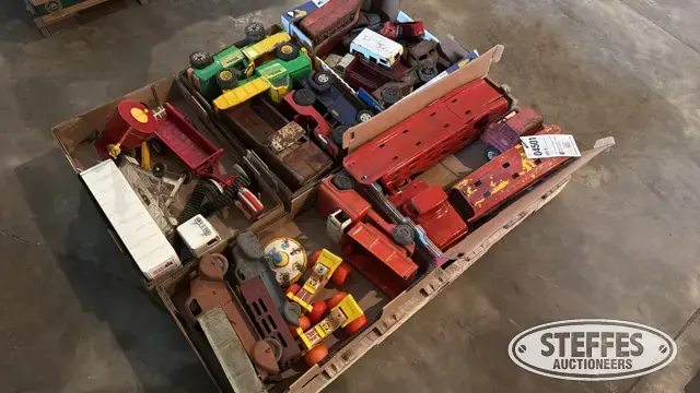 Toy tractors and trucks