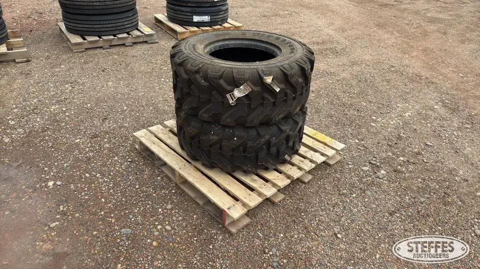 (2) Firestone DuraForce 355/70D17.5 tires Construction Equipment Tire