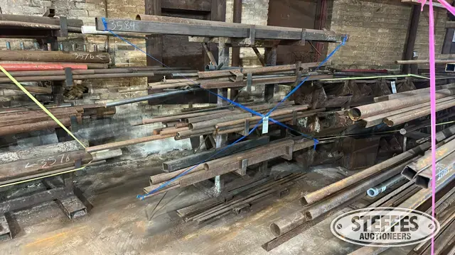 Metal rack w/contents