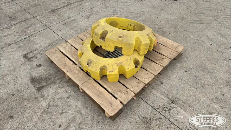 (2) John Deere wheel weights Farm Support Item