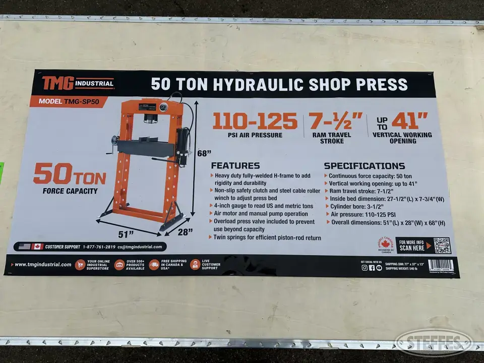2023 TMG SP50 General Tools and Shop Supply