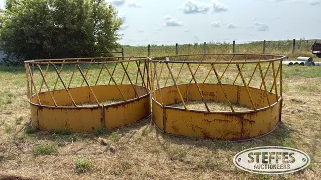 (2) Round bale feeders