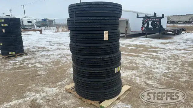 (8) Zwarth 11R24.5 steer tires