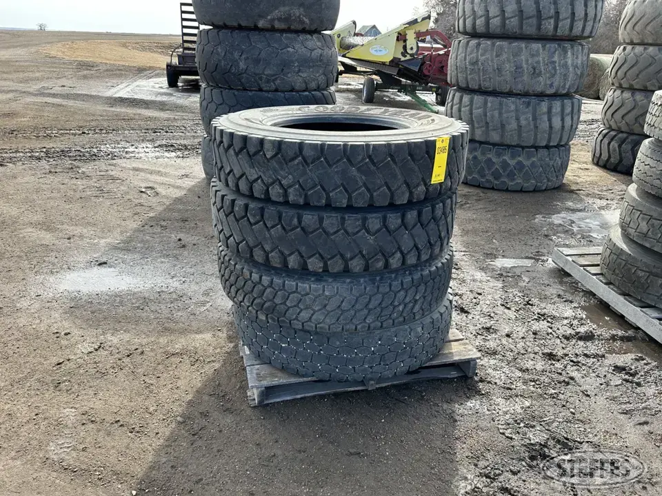 (4) Goodyear 11R24.5 Workhorse MSD tires Truck Tire