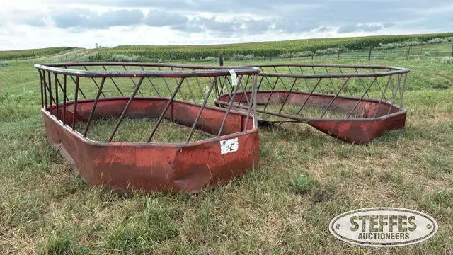 (2) Stur-D round bale feeders