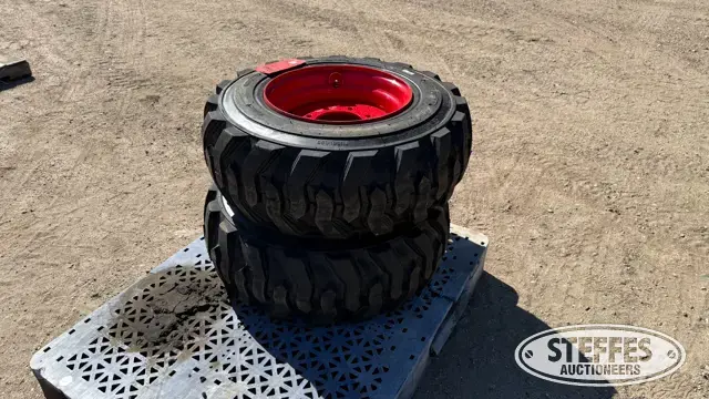 (2) Beaver 12-16.5 skid steer tires