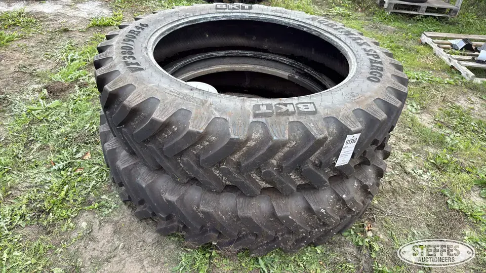 (2) BKT VF380/90R46 tires Tractor-Implement Tire
