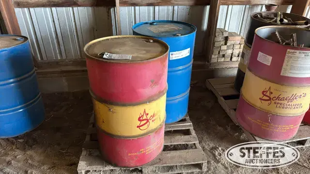 Various 55 gal. metal drums