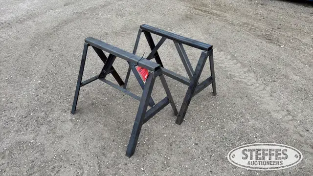 (2) Steel saw horses