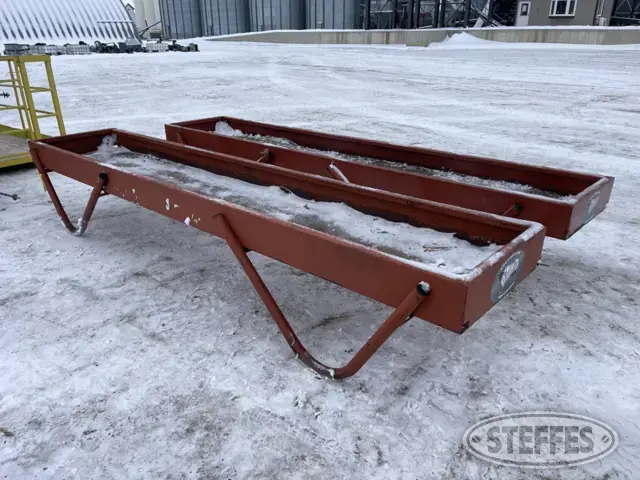 (2) Stur-D livestock feeder bunks