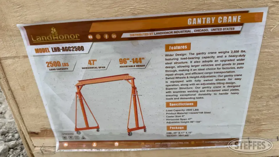 Land Honor LHR-AGC2500 Farm Support Item