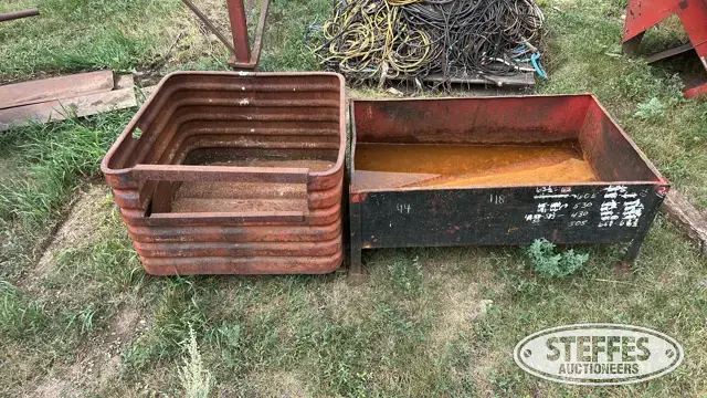 (2) Metal storage bins