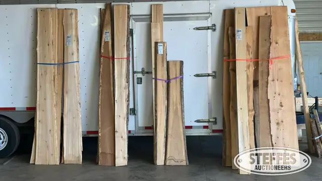 (3) Hickory slabs & (2) white cedar boards