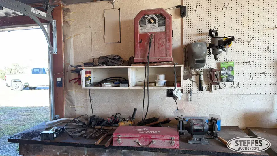 Contents of bench & wall General Tools and Shop Supply