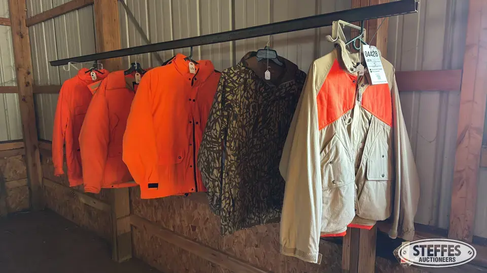 (5) Blaze orange clothing pcs. Personal Property