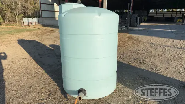 Steffes Group | 500 gal. poly tank