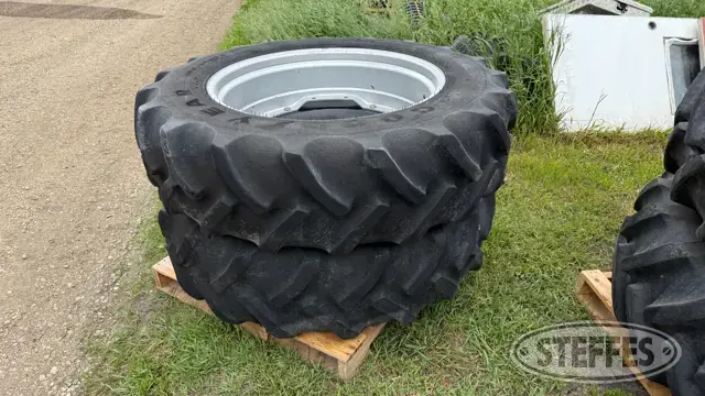 (2) Goodyear Super Traction Radial 380/85R34 tires