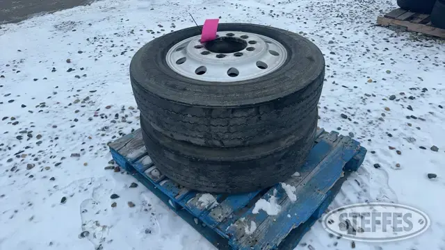 (2) General 285/75R24.5 tires